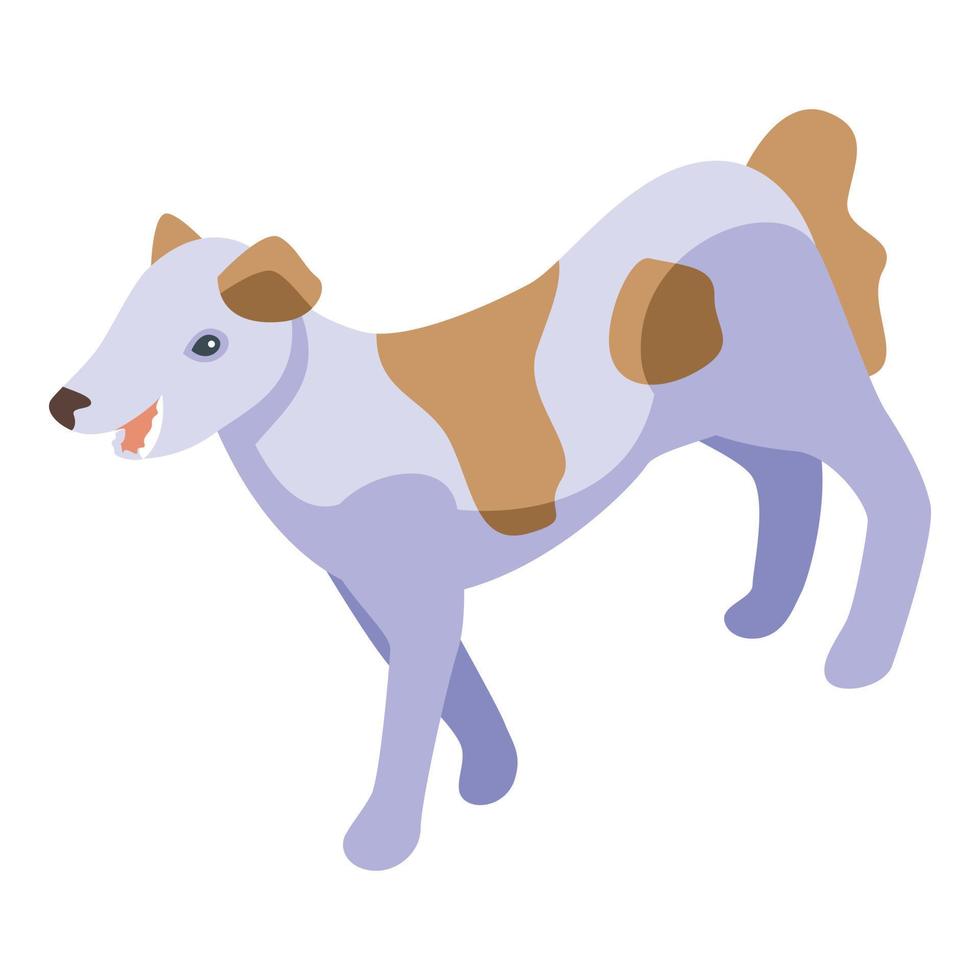 Cute dotted dog icon isometric vector. Spa bath vector