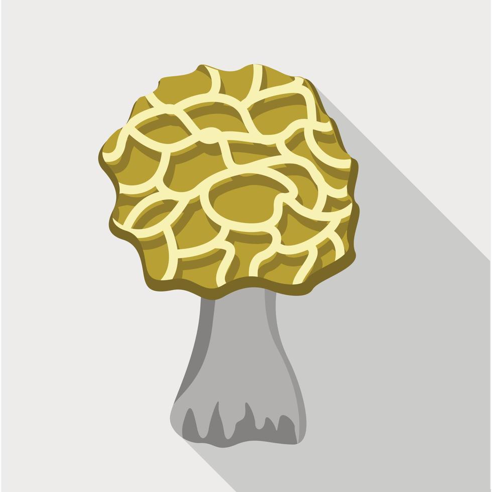 Morel icon, flat style vector