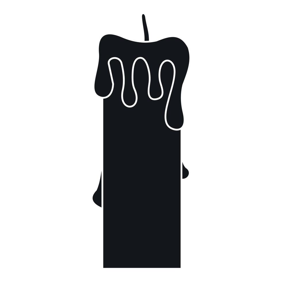 Memorial candle icon, simple style vector