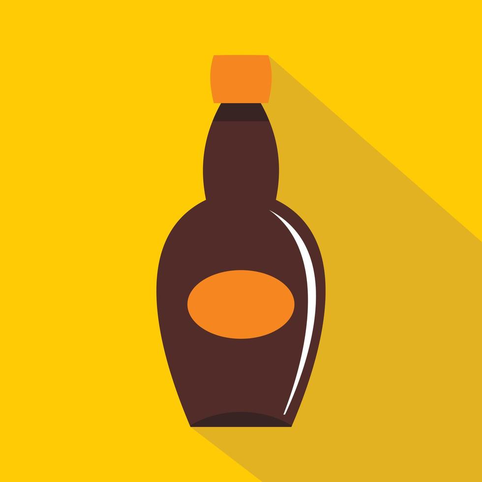Big bottle icon, flat style vector