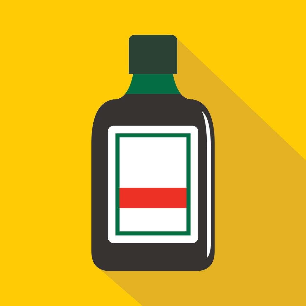 Plastic bottle icon, flat style vector