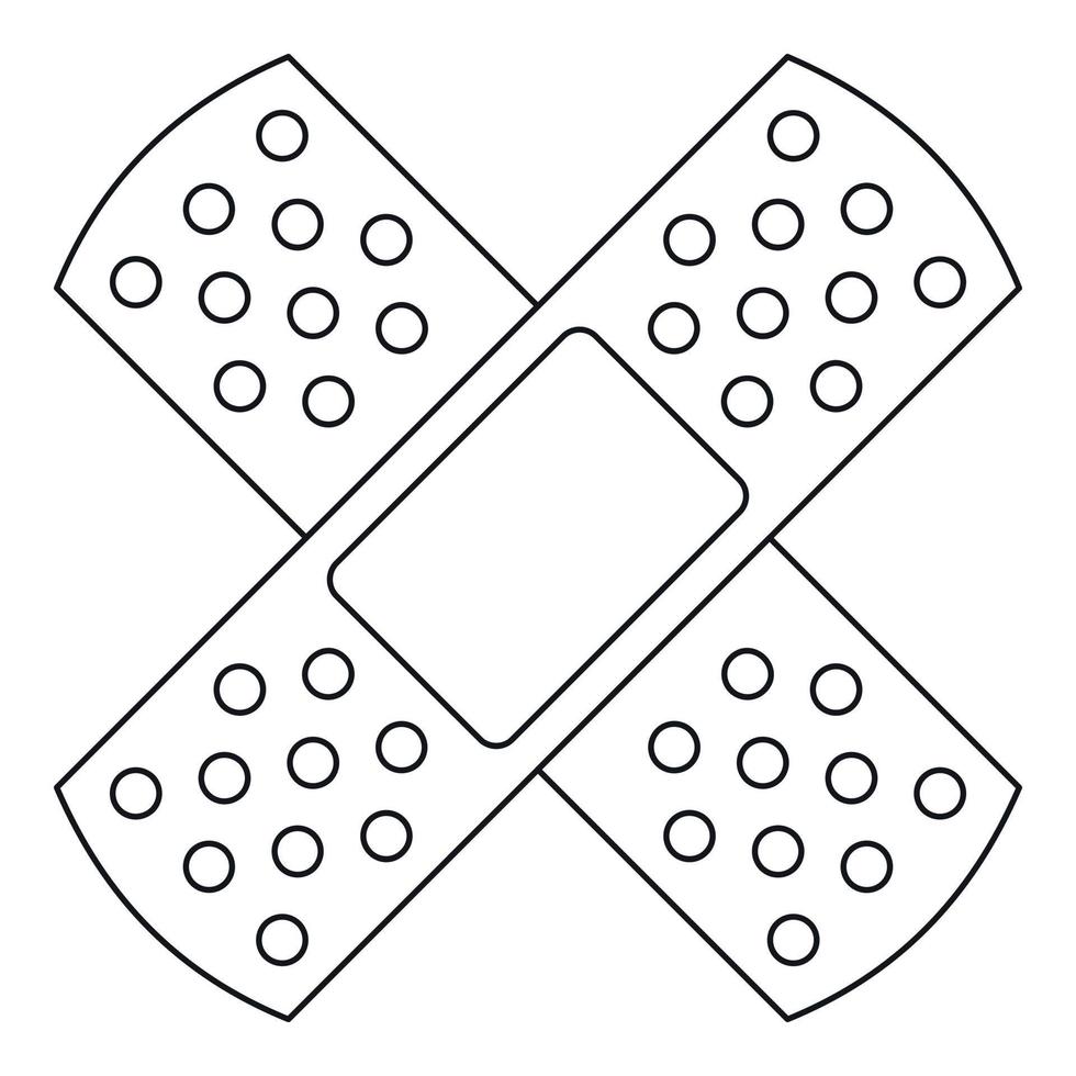 Patch icon, outline style vector