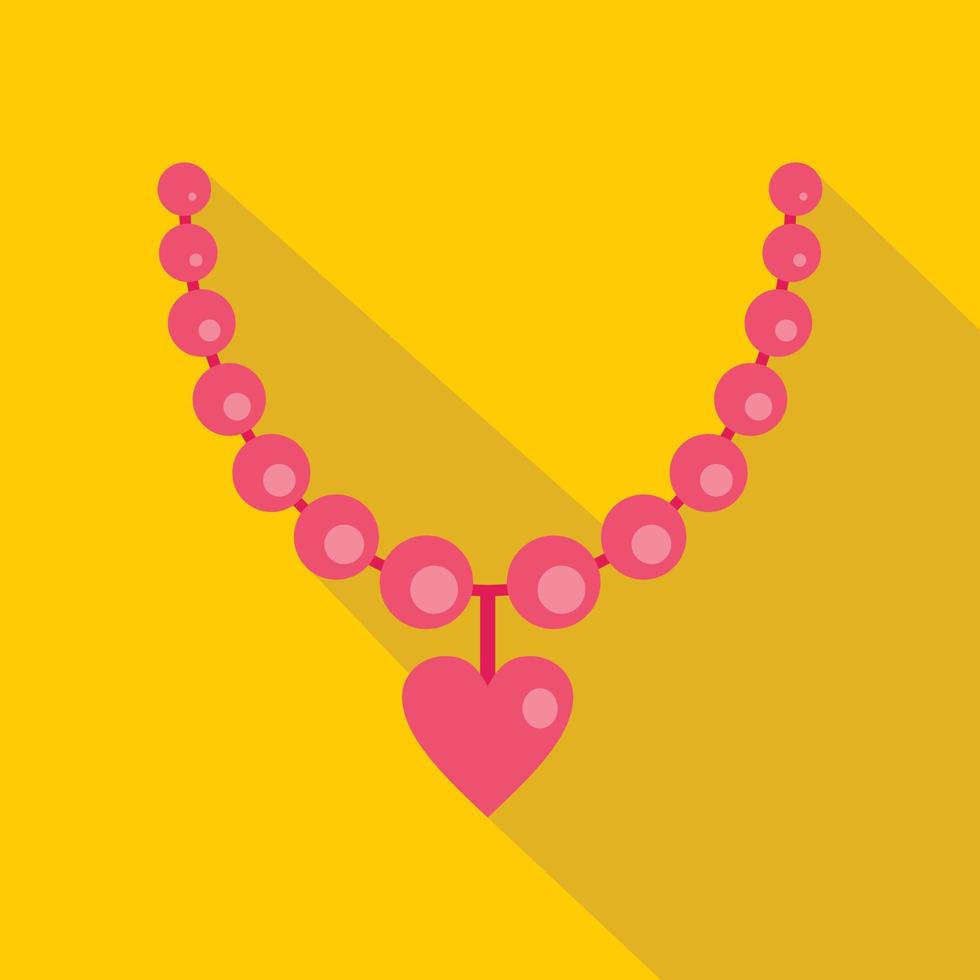 Necklace icon, flat style vector