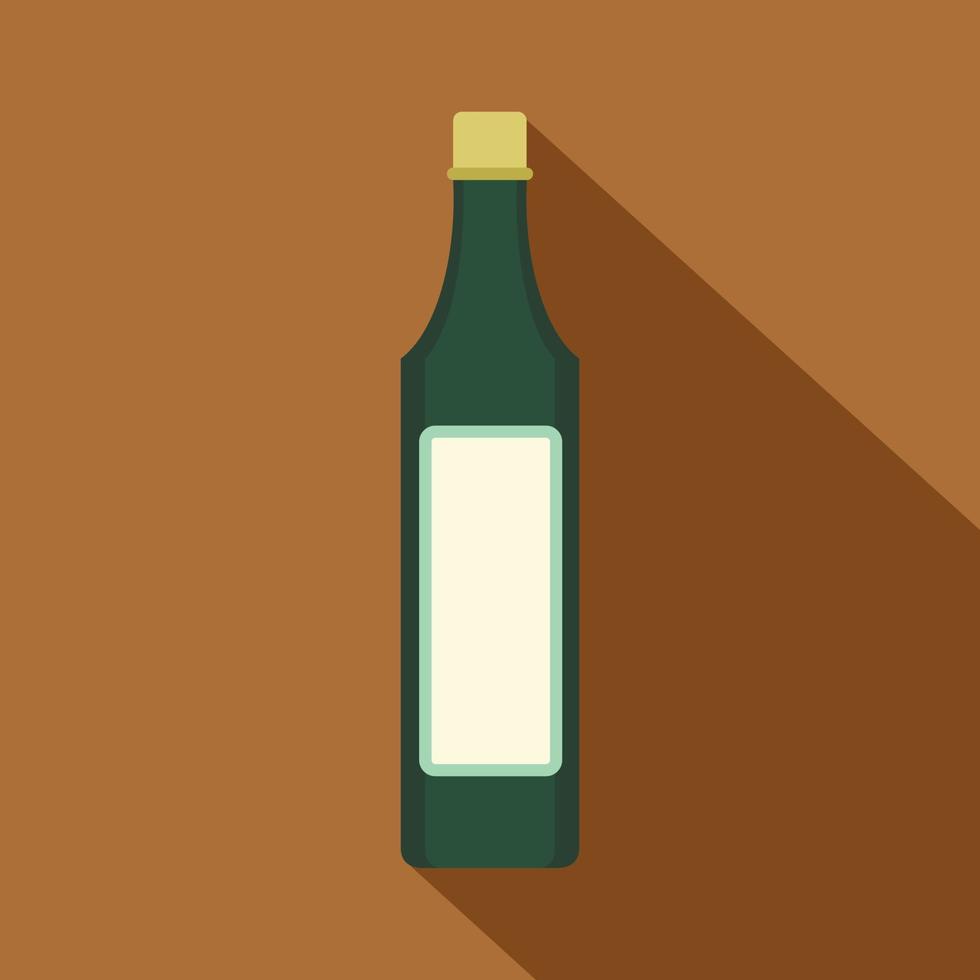 Vinegar bottle icon, flat style vector