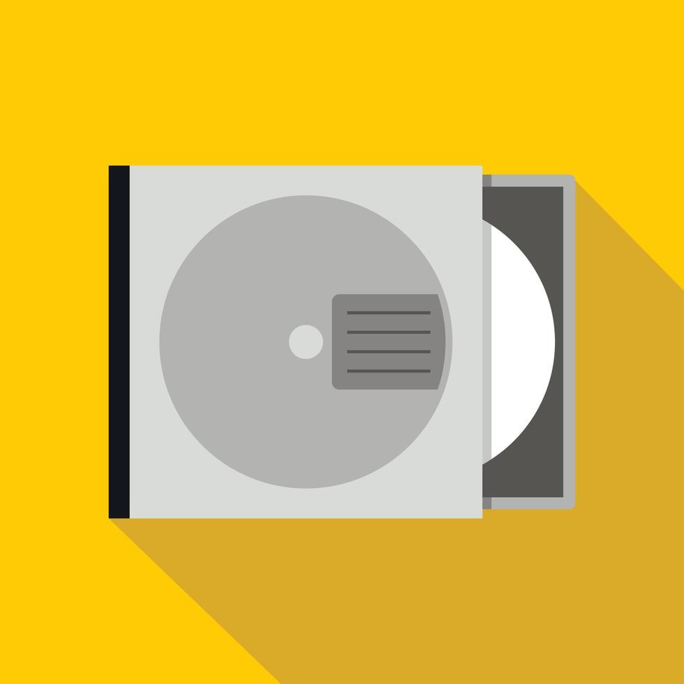 CD or DVD case icon, flat style vector