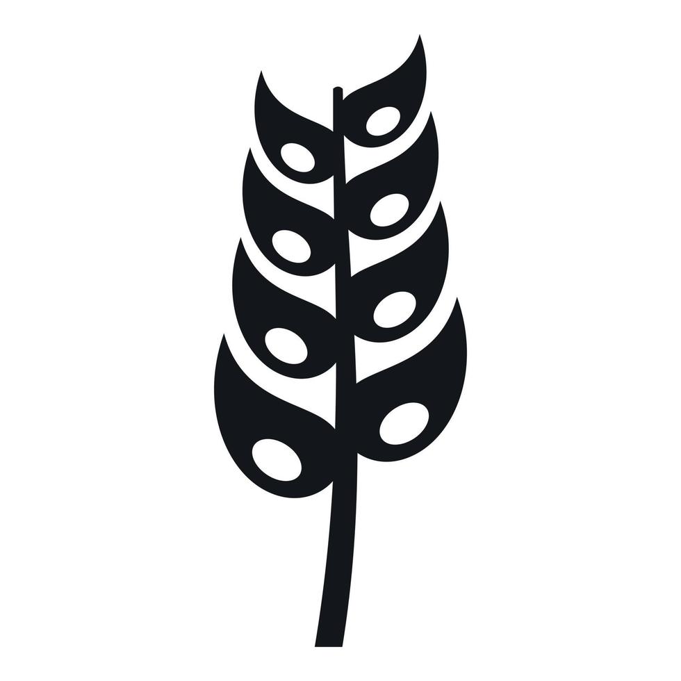Ripe spica icon, simple style vector