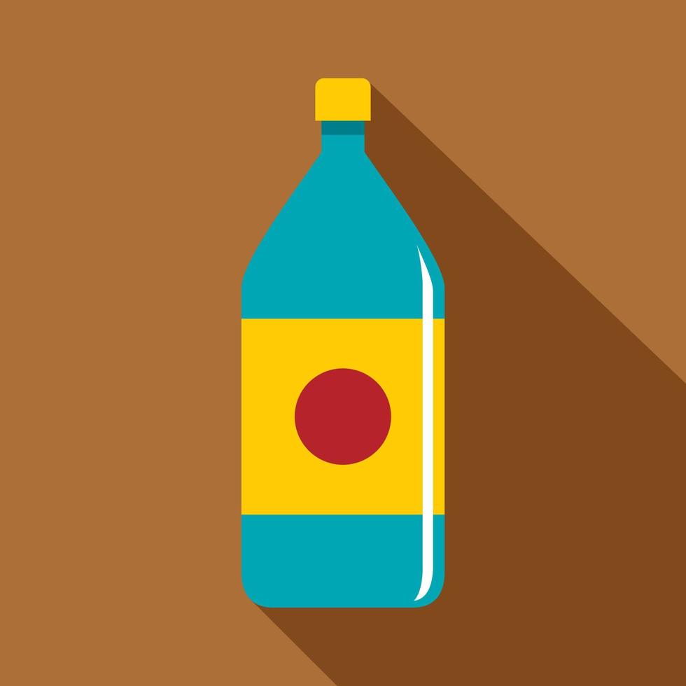 icono de botella de agua, tipo plano vector