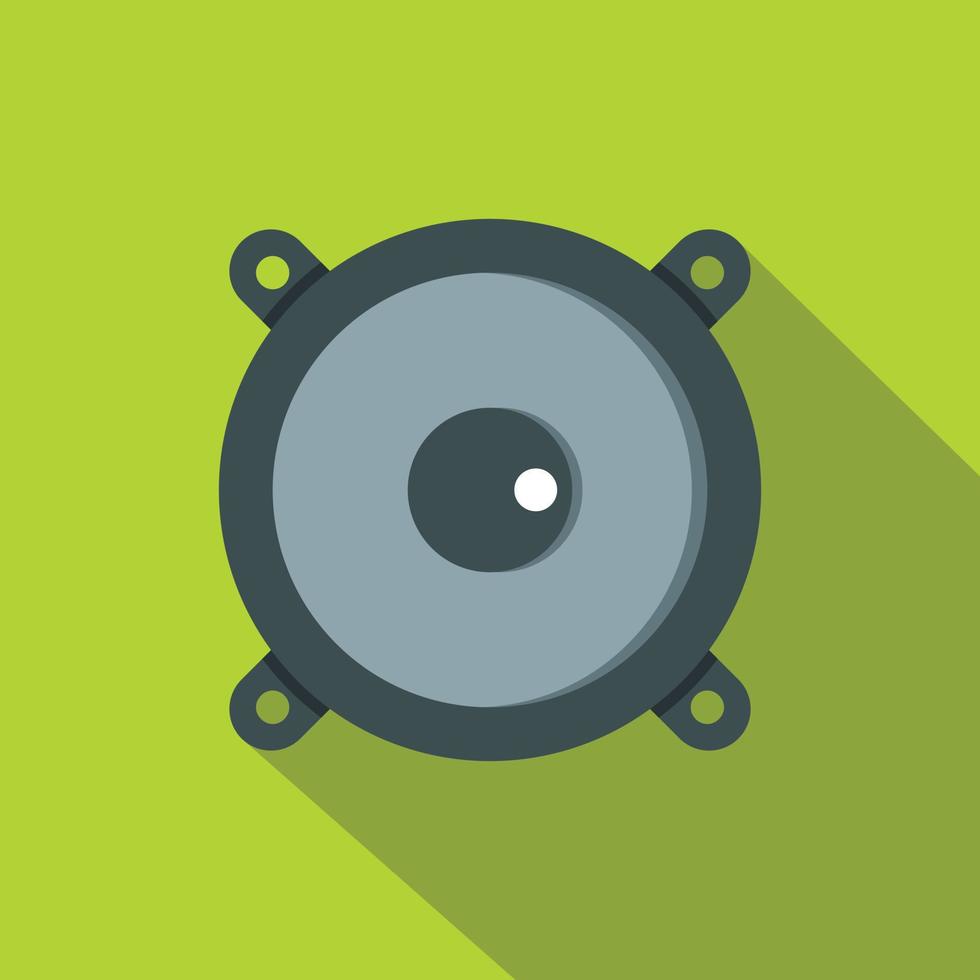 Frontal audio speaker icon, flat style vector