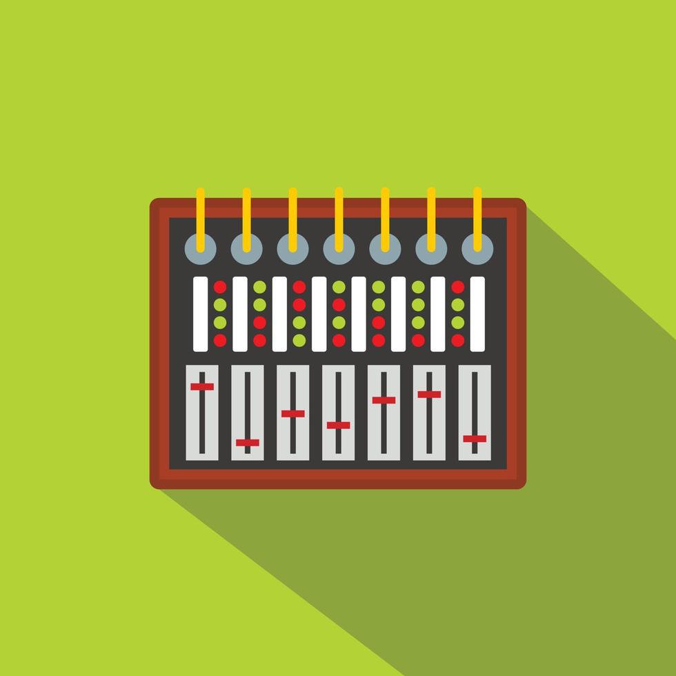 Studio sound mixer icon, flat style vector