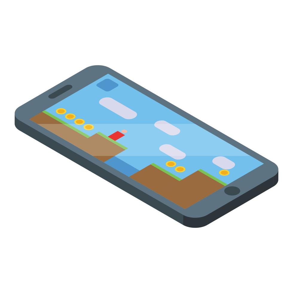 Arcade gameplay icon isometric vector. Game play vector