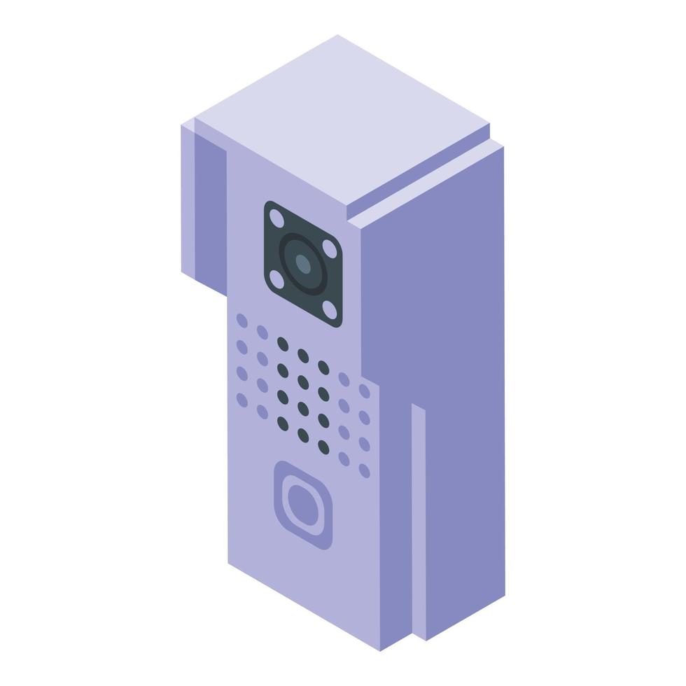 Call intercom icon isometric vector. Video camera vector