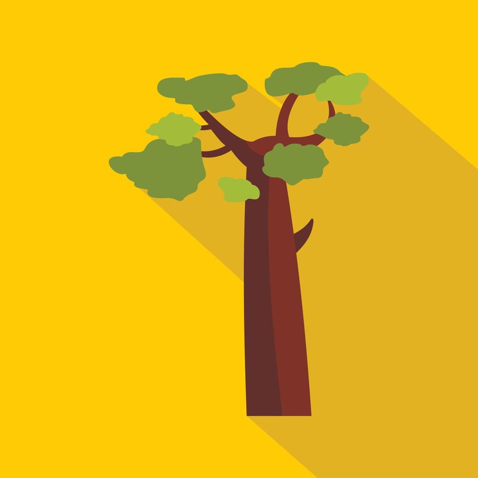 Baobab icon, flat style vector