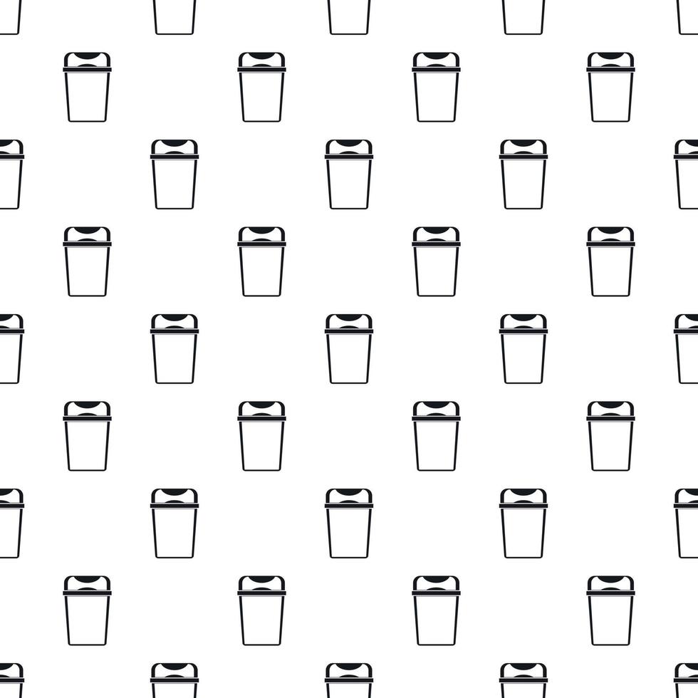 Trash bin pattern, simple style vector