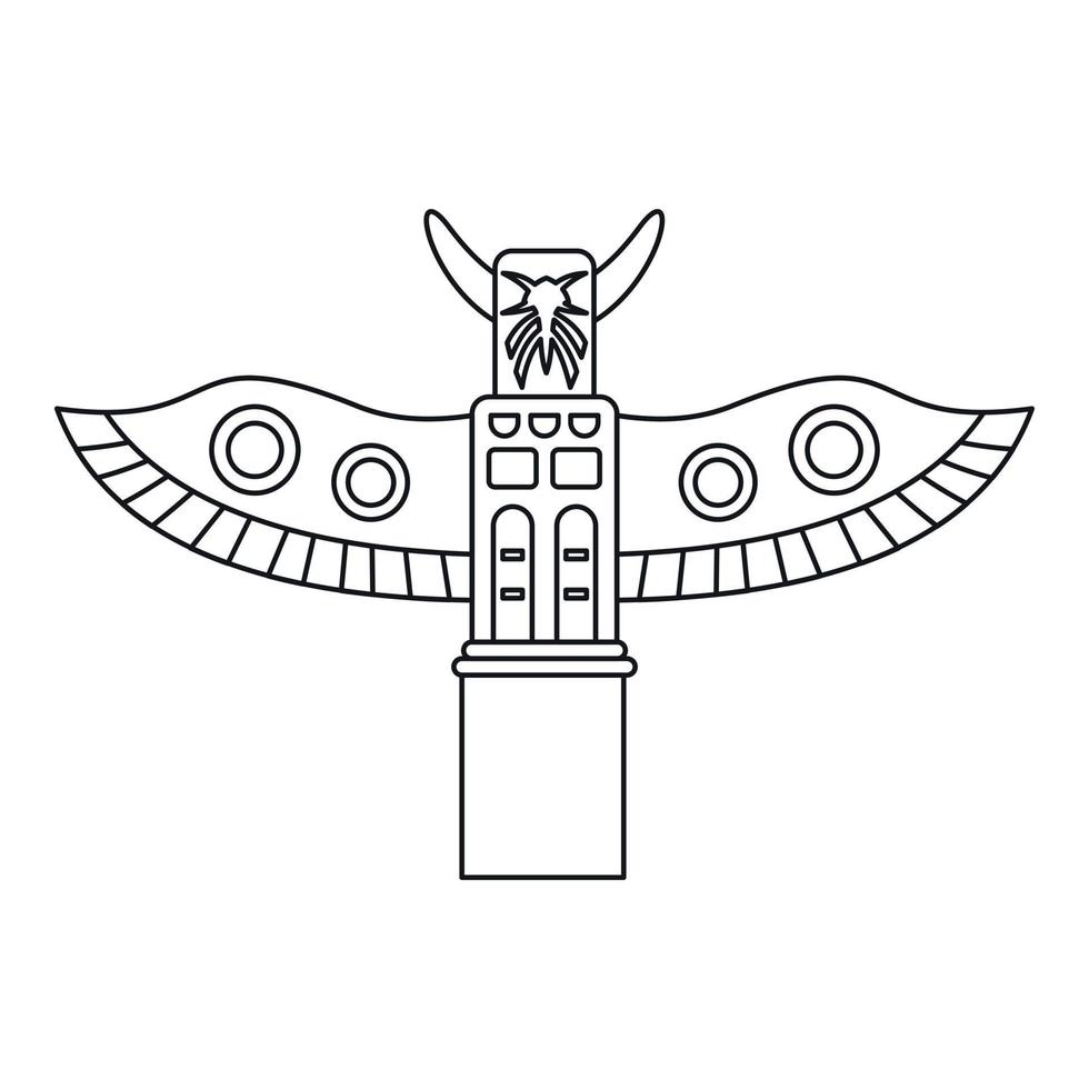 Totem pole icon, outline style 15221489 Vector Art at Vecteezy