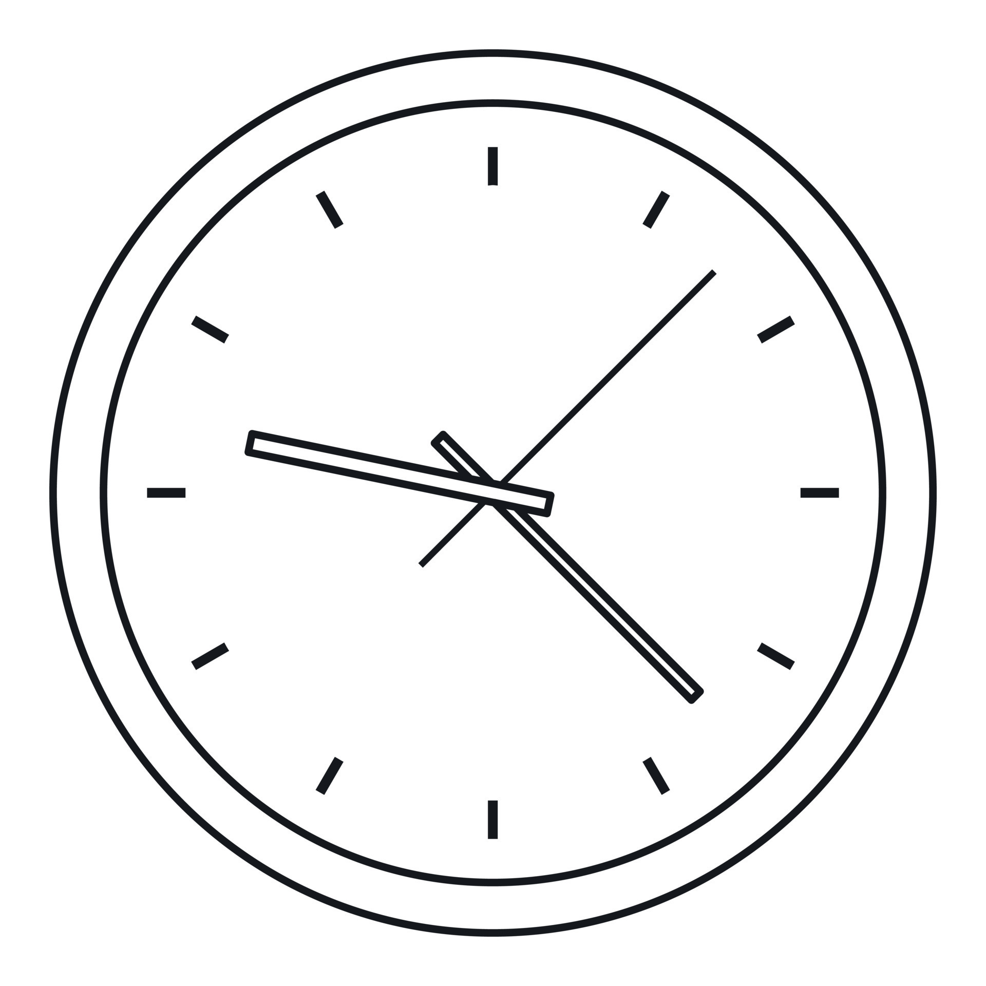 Clock icon, outline style 15221525 Vector Art at Vecteezy