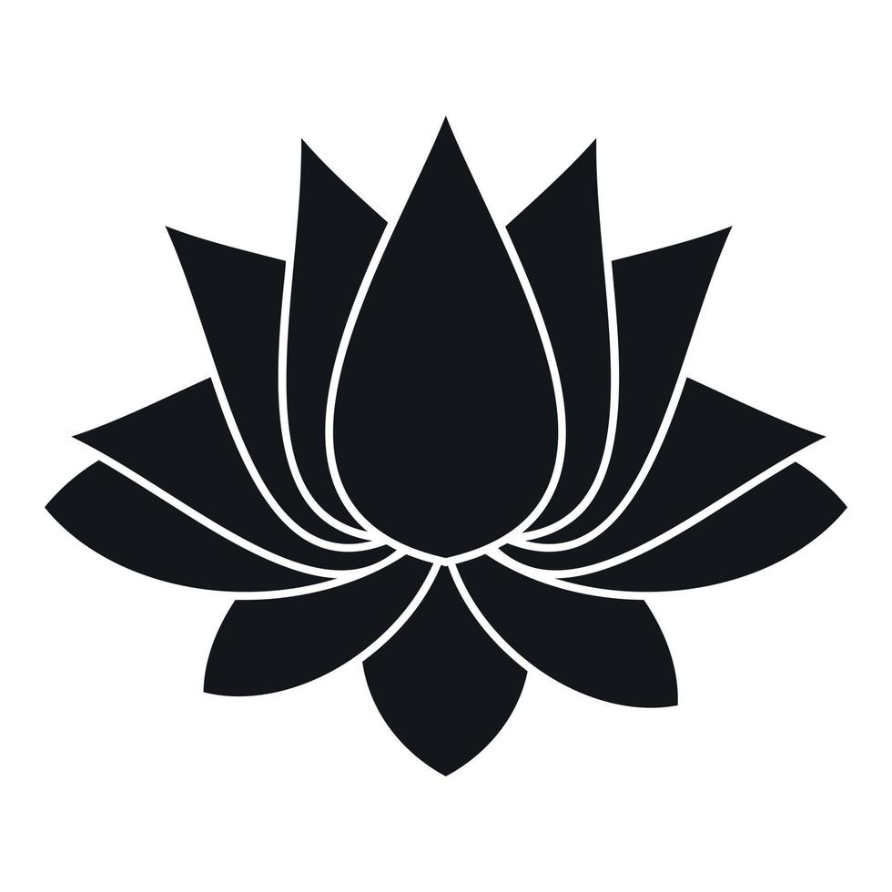 Lotus icon, simple style vector