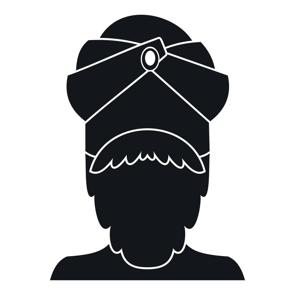 Indian man icon, simple style vector