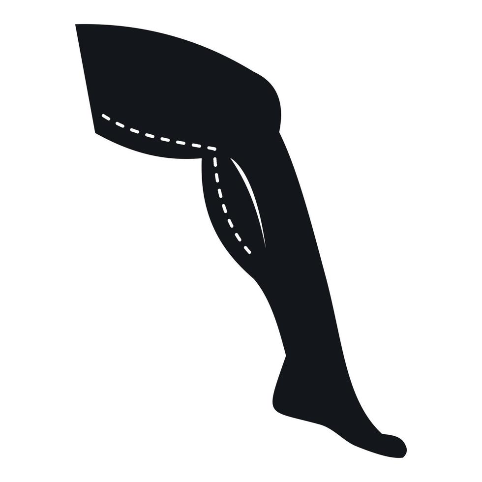 Plastic surgery of legs icon, simple style vector