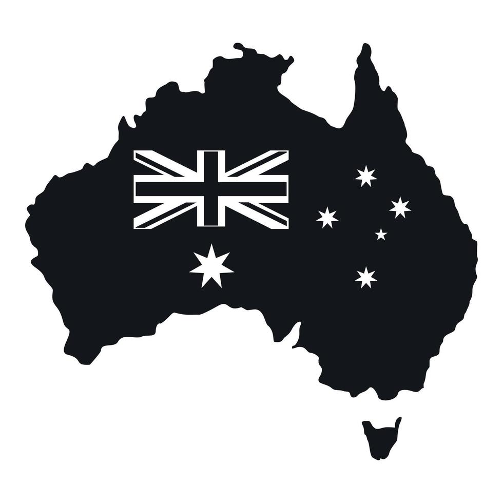 Australia icon, simple style vector