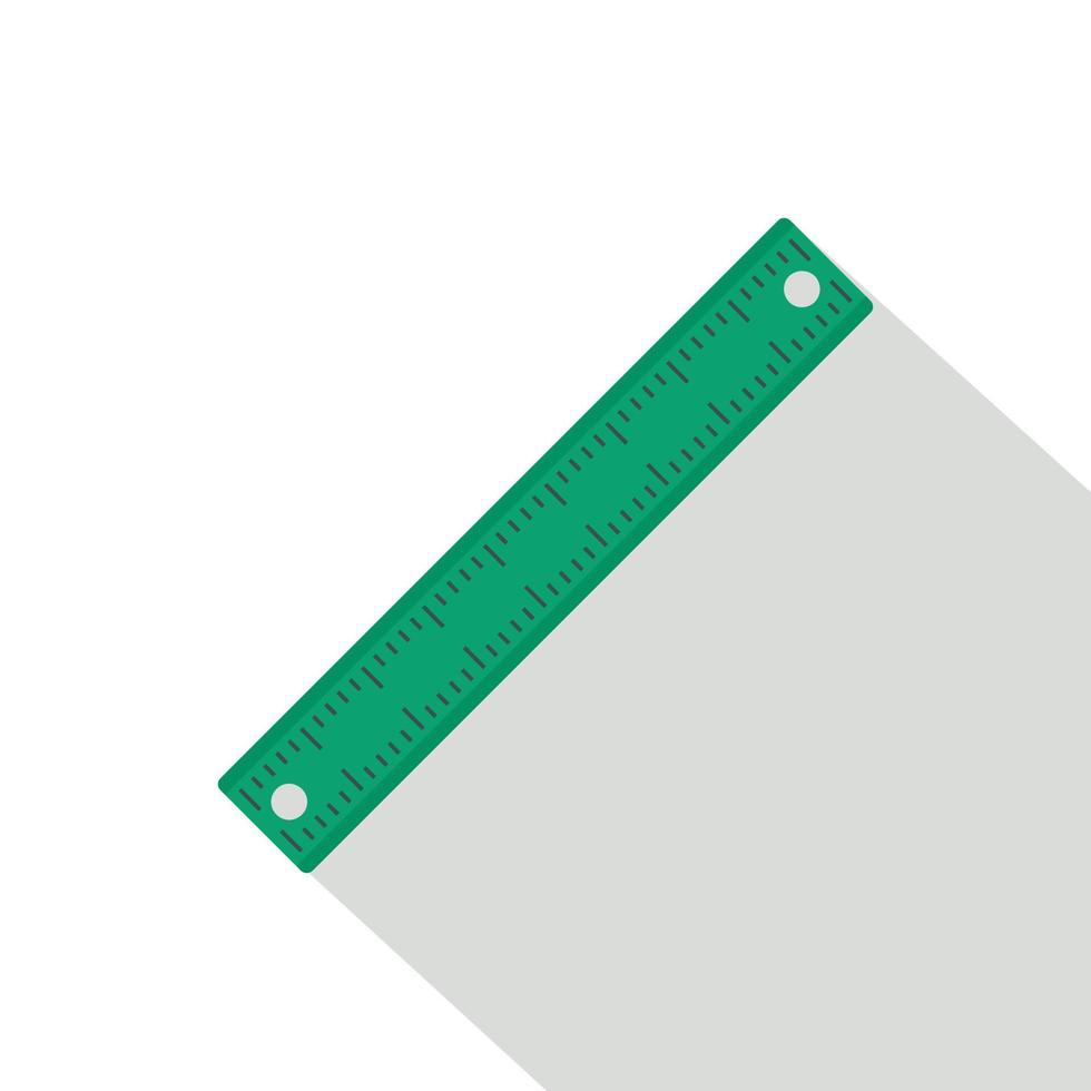 Ruler, rectangular shape icon, flat style vector