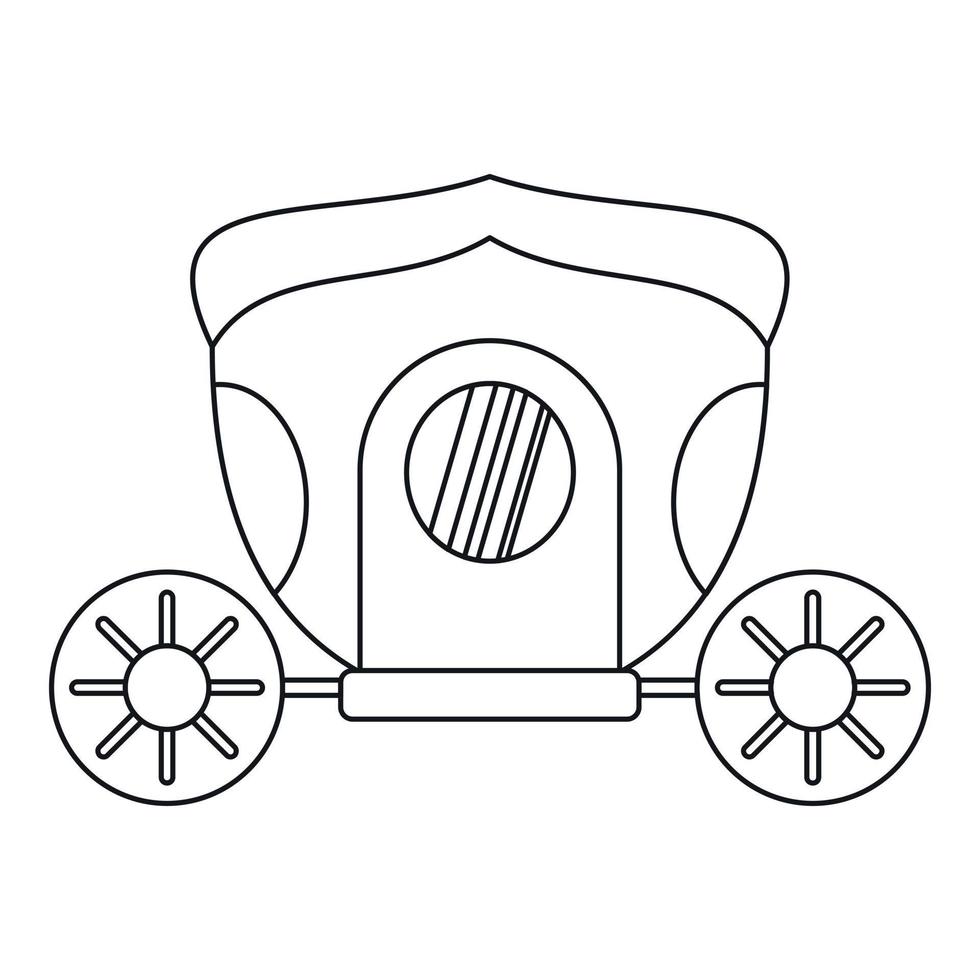 Brougham icon, outline style vector