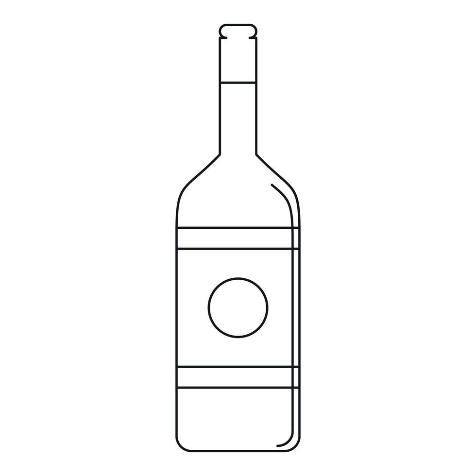 icono de vodka, estilo de contorno vector