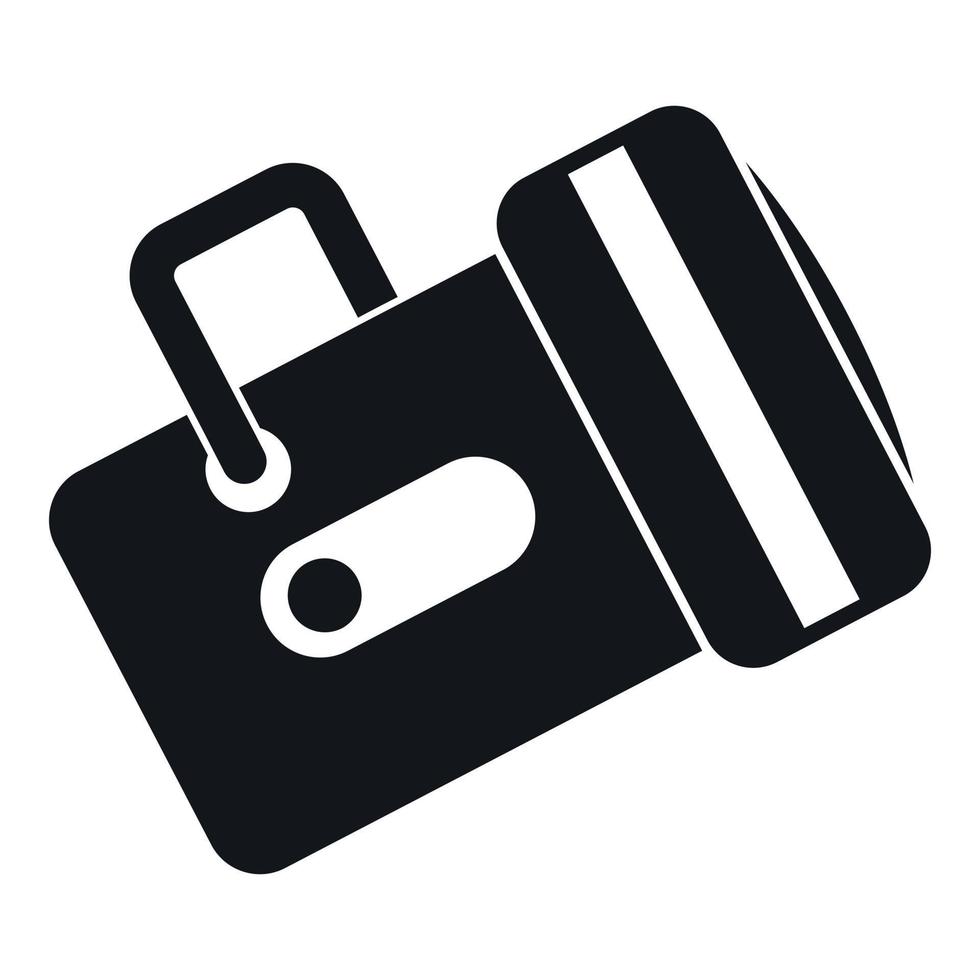 Flashlight icon, simple style vector