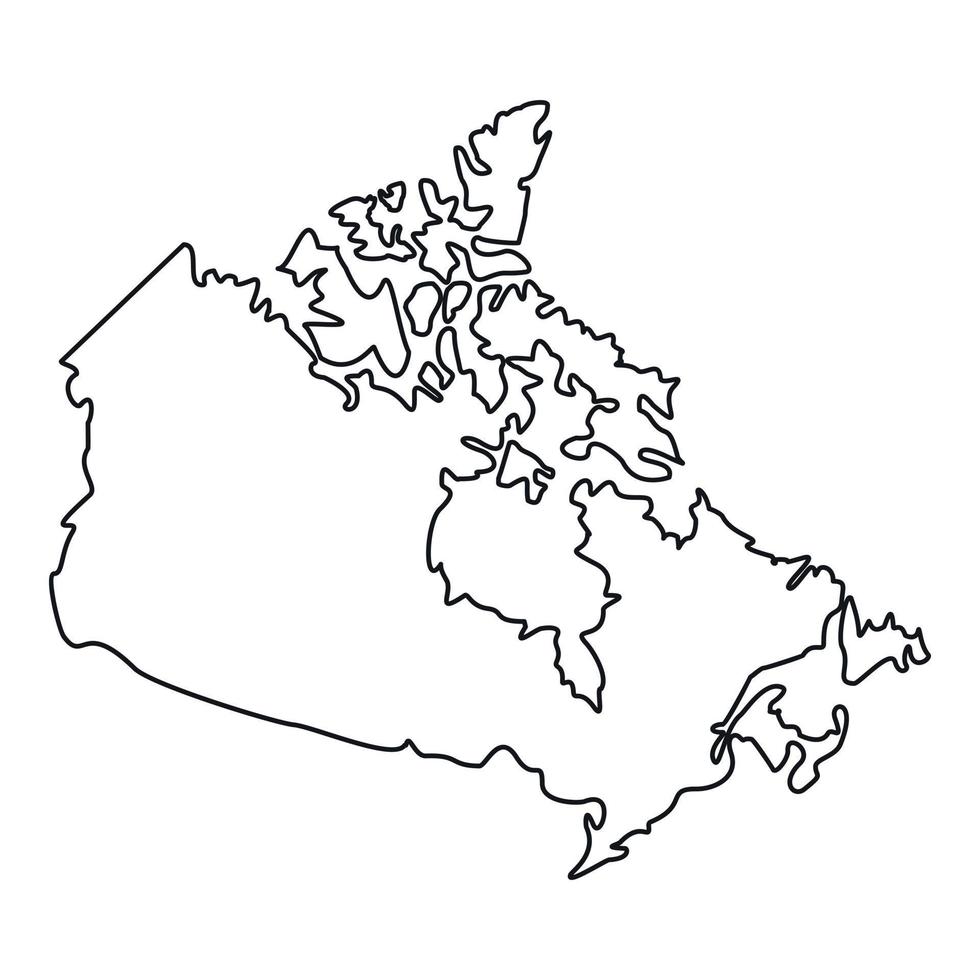 Map of Canada icon, outline style 15221645 Vector Art at Vecteezy