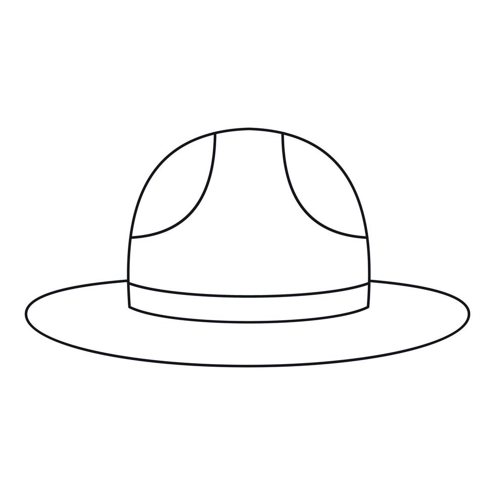 Canadian hat mounted policeman icon, outline style vector