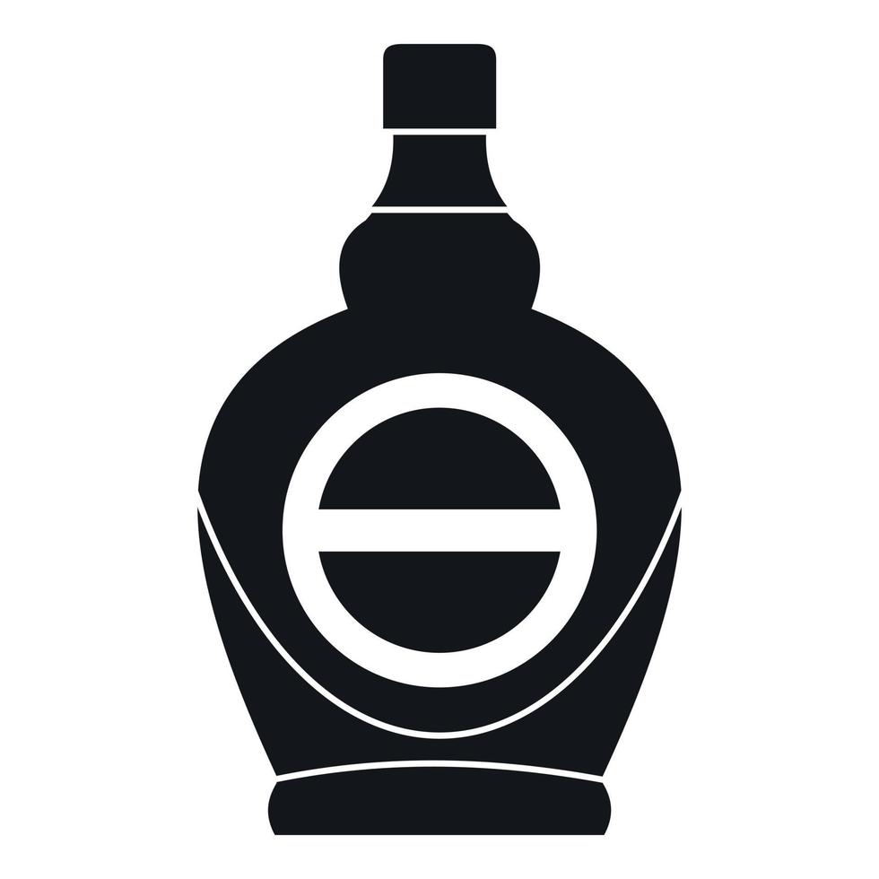 jarabe de arce en icono de botella de vidrio, estilo simple vector