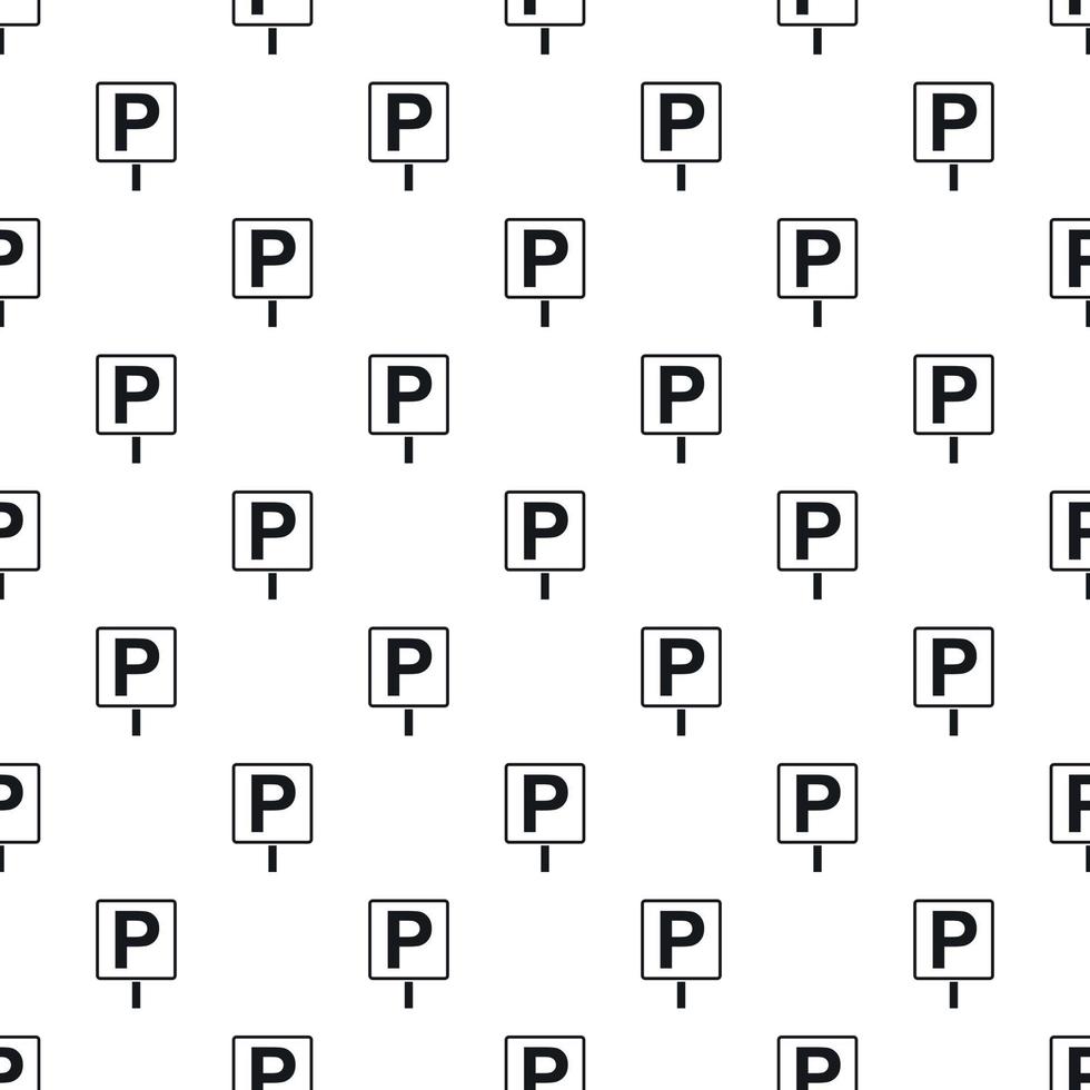 Parking sign pattern, simple style vector