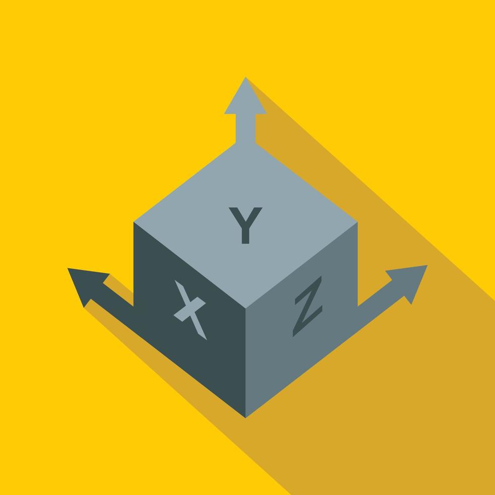 Area or size dimension icon, flat style vector