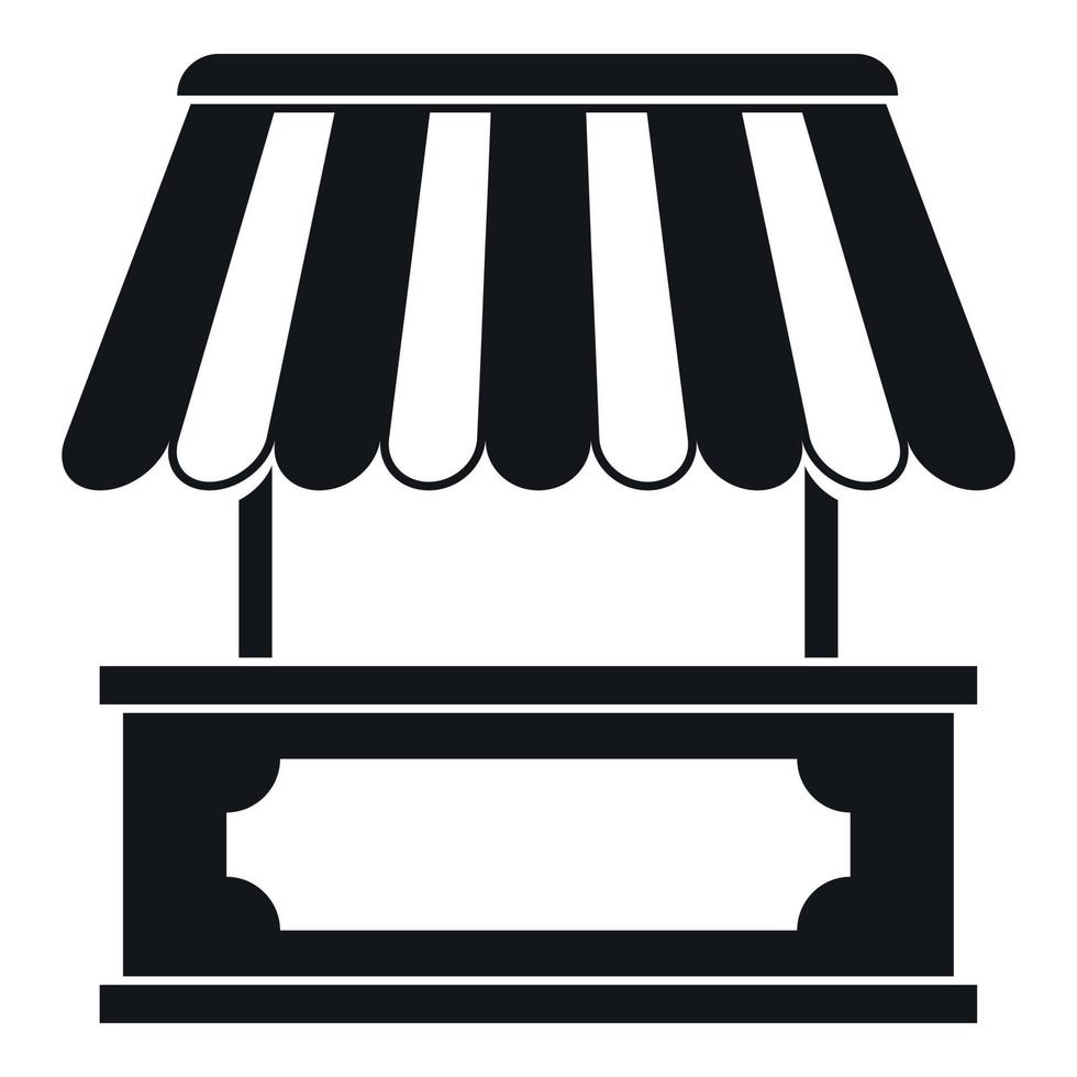 Street kiosk icon, simple style vector