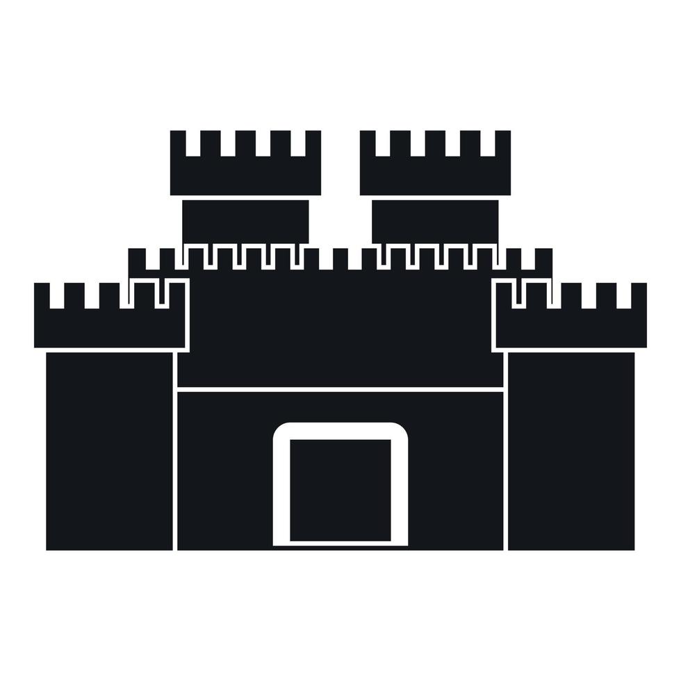 Ancient fortress icon, simple style vector