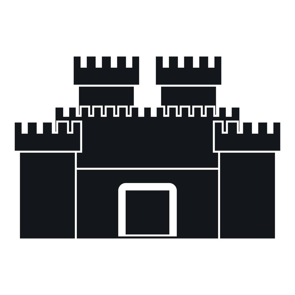 Ancient fortress icon, simple style vector