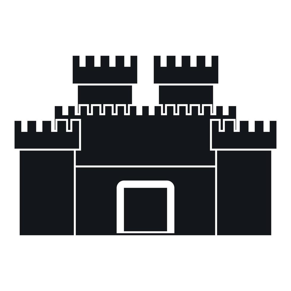 icono de fortaleza antigua, estilo simple vector