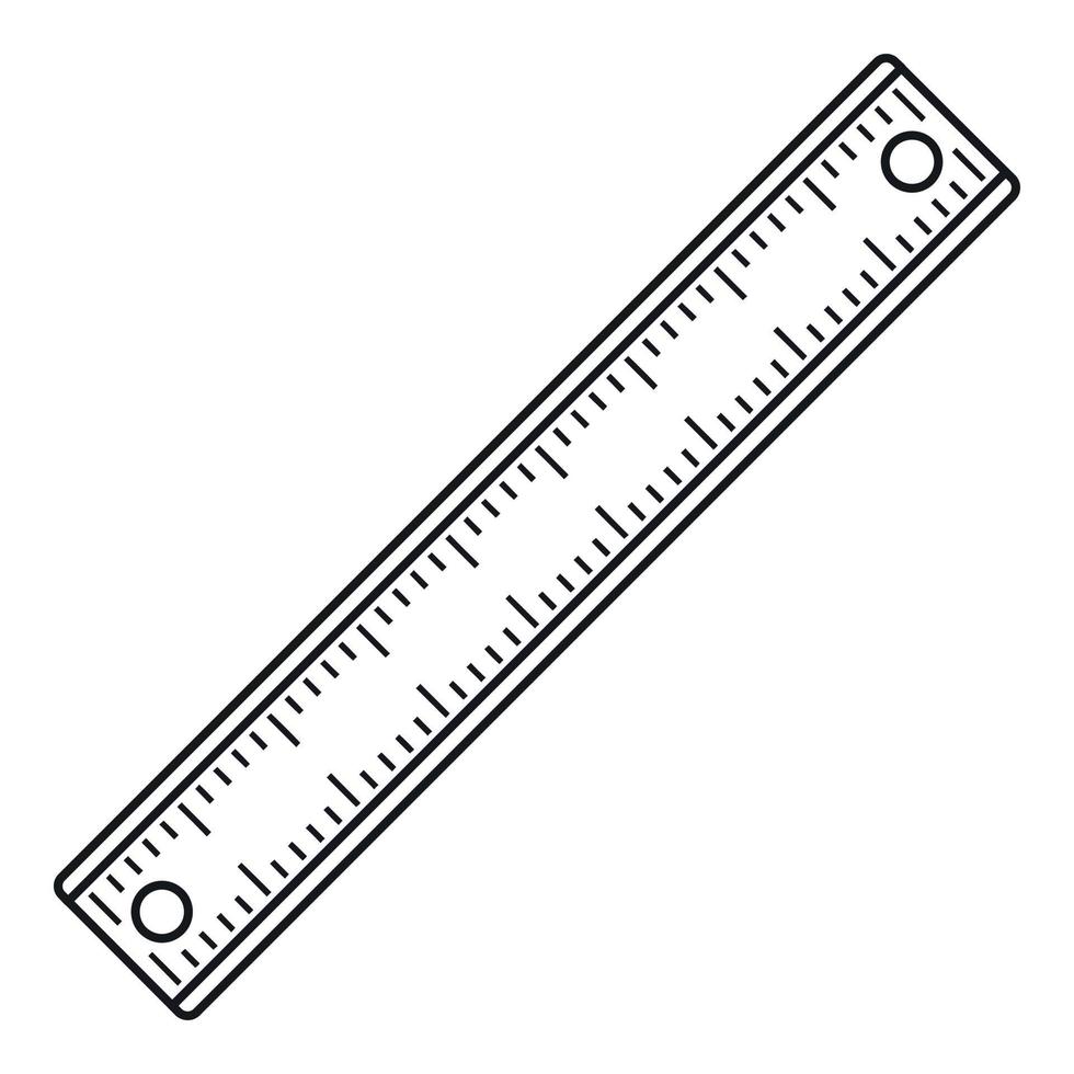 Ruler, rectangular shape icon, outline style vector