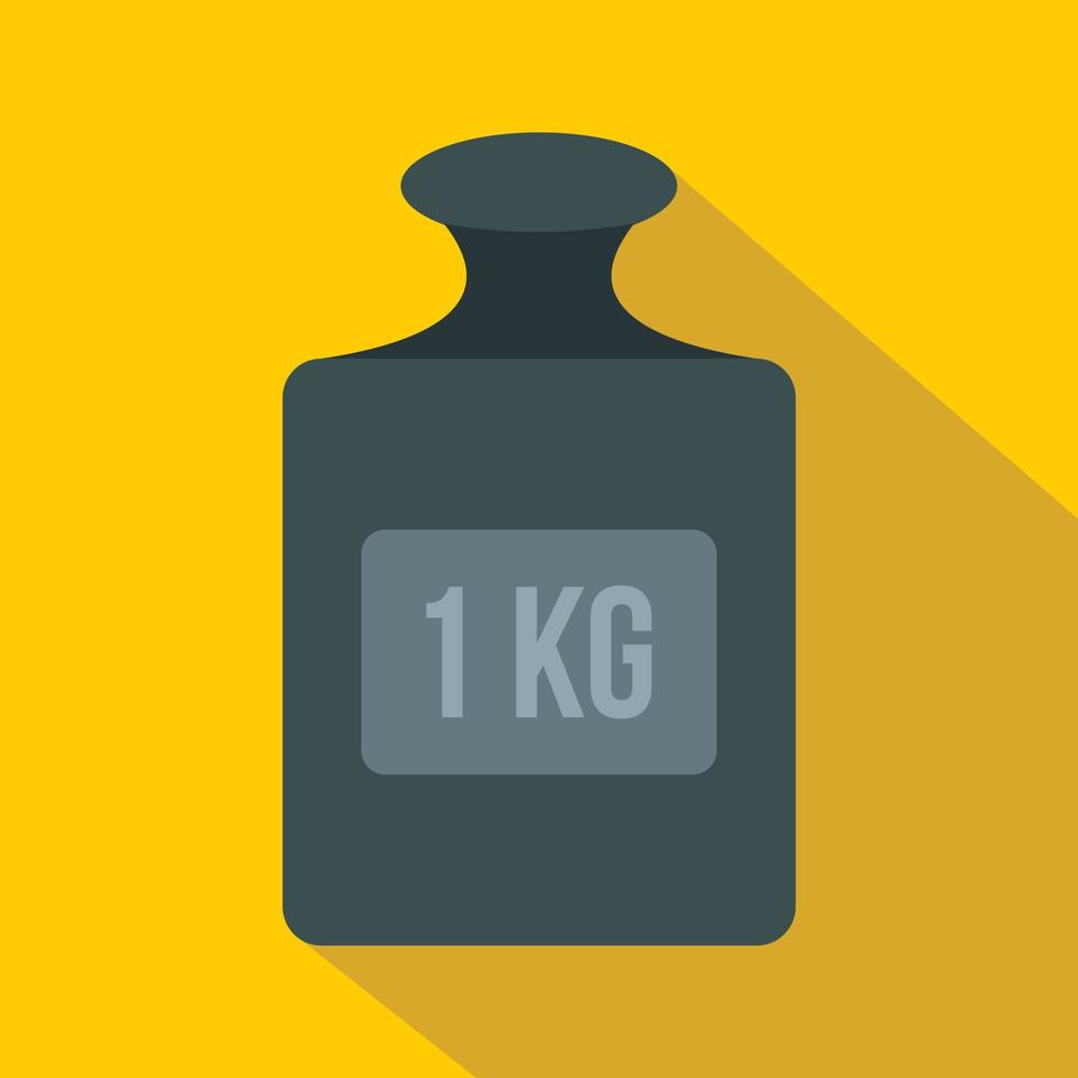 Weight 1 kg icon, flat style vector
