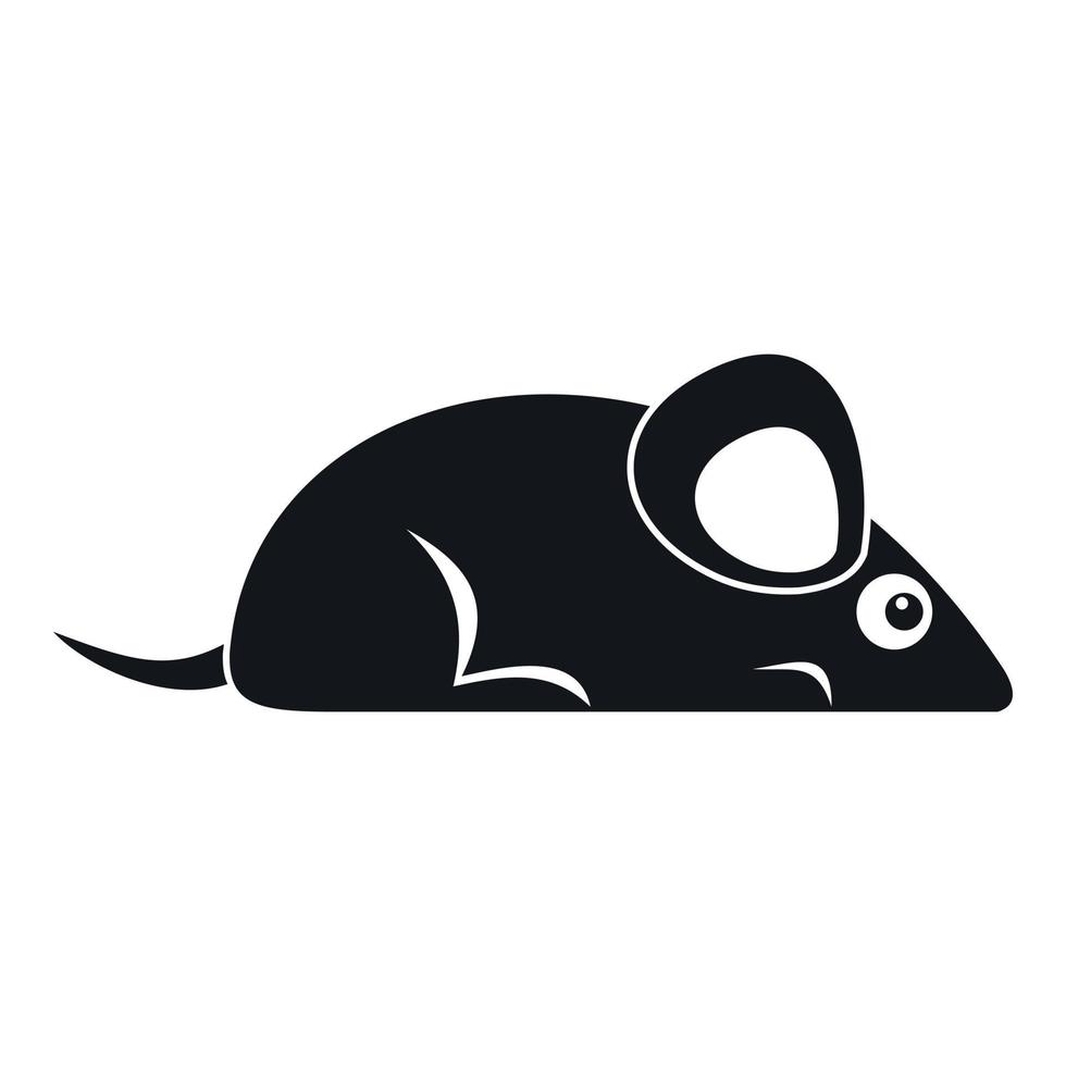 Pet mouse icon, simple style vector