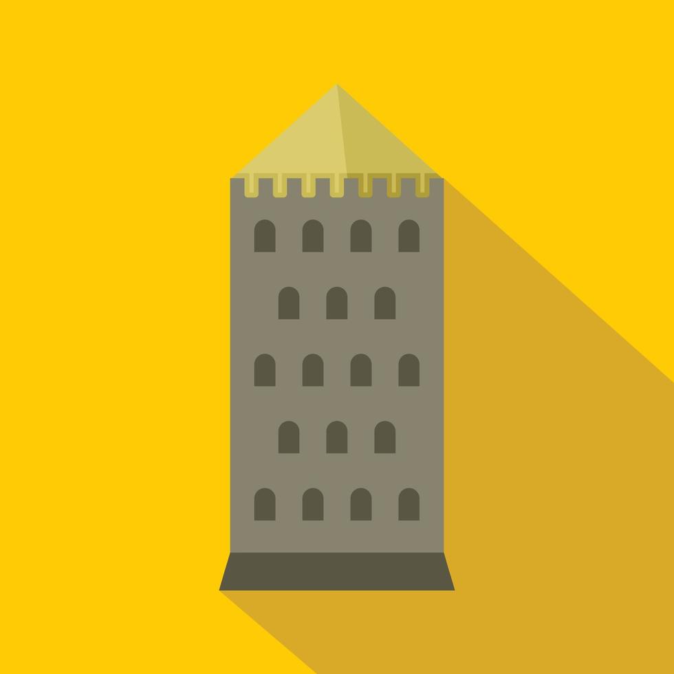 icono de torre, estilo plano vector