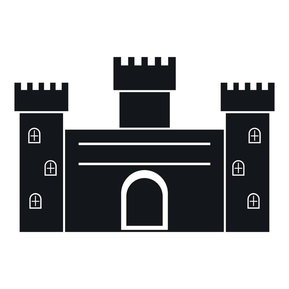 Medieval fortification icon, simple style vector