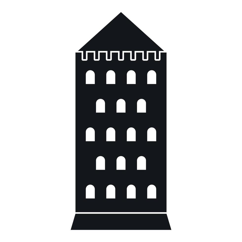 icono de edificio antiguo, estilo simple vector