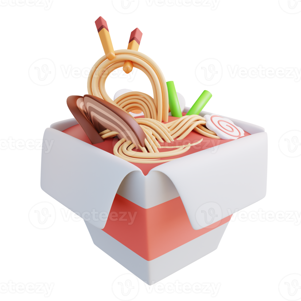 3D illustration of instant noodle png