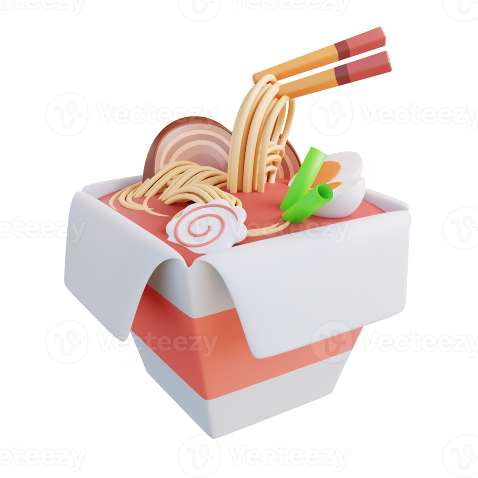 3D illustration of instant noodle png