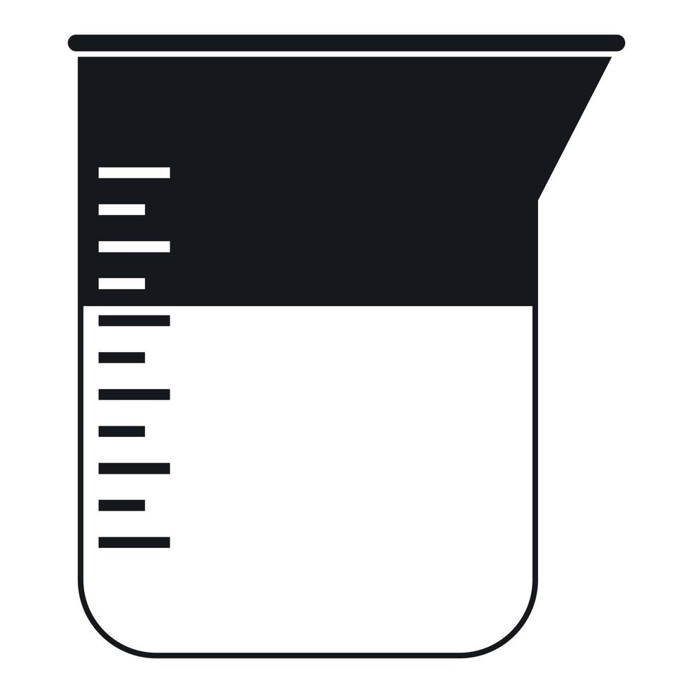 Measuring cup icon, simple style vector