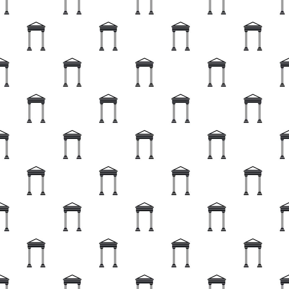 Arch with roof pattern, simple style vector