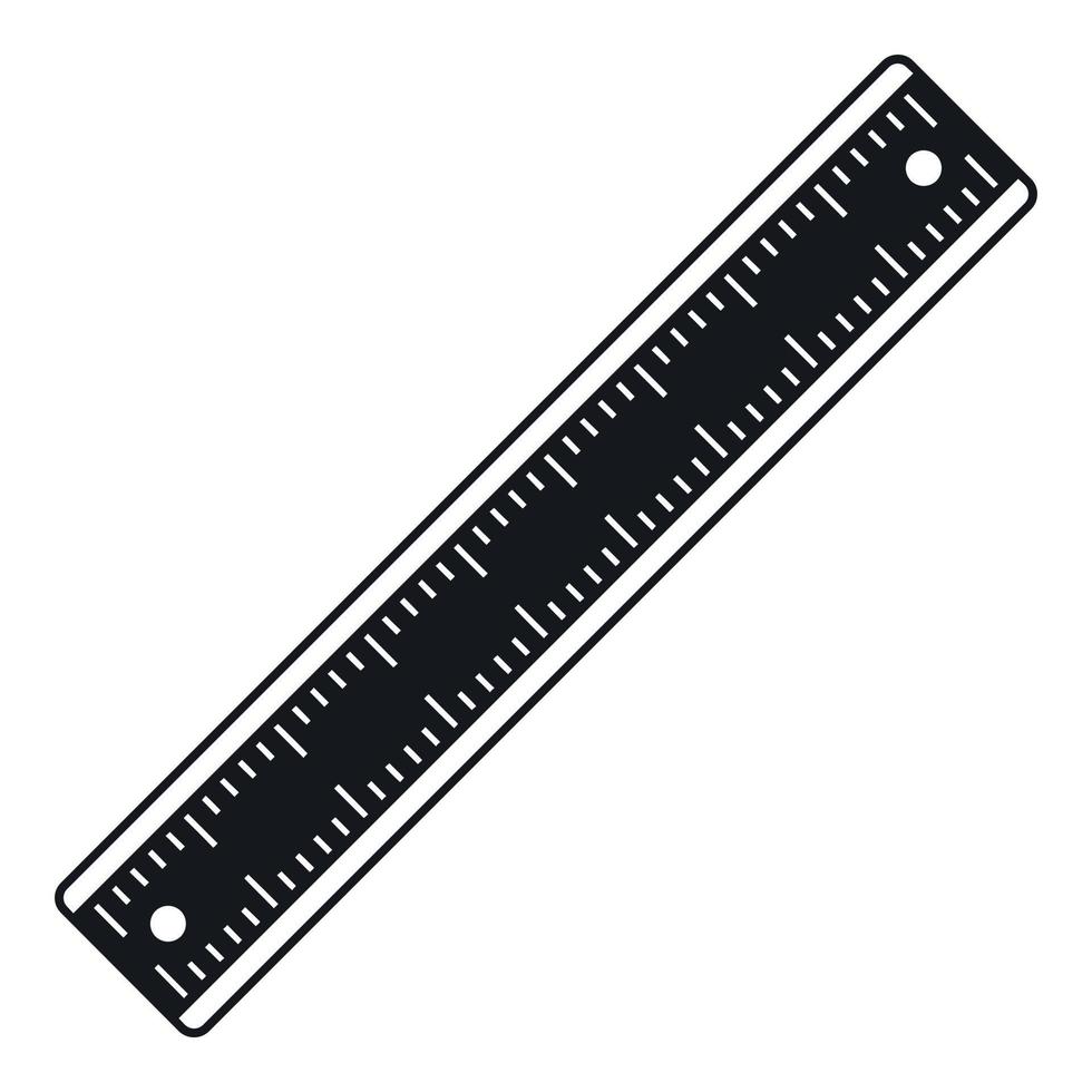 Ruler icon, simple style vector