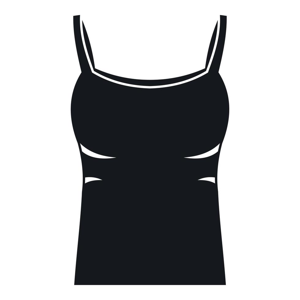 Blank women tank top icon, simple style vector