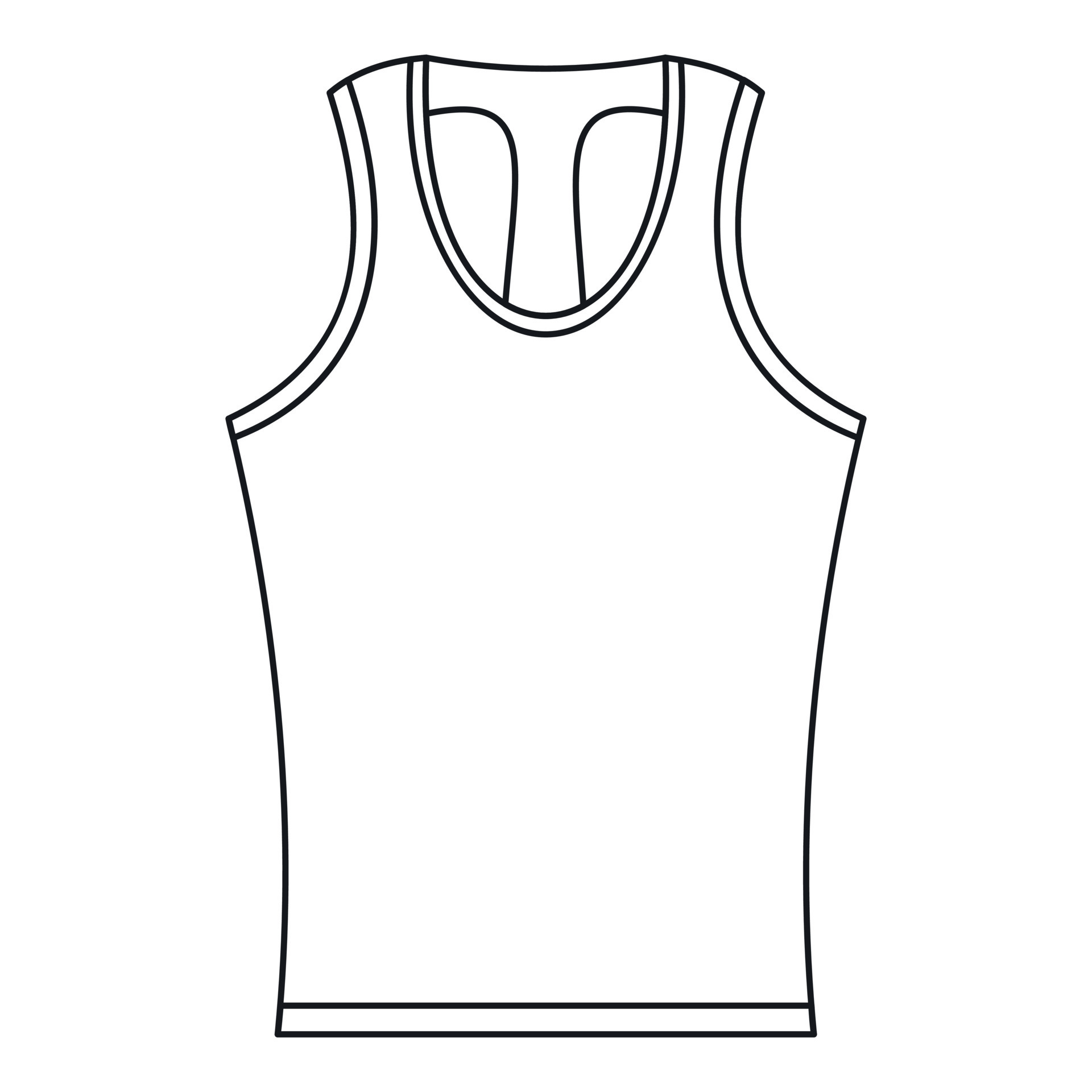 Sleeveless shirt icon, outline style 15222097 Vector Art at Vecteezy