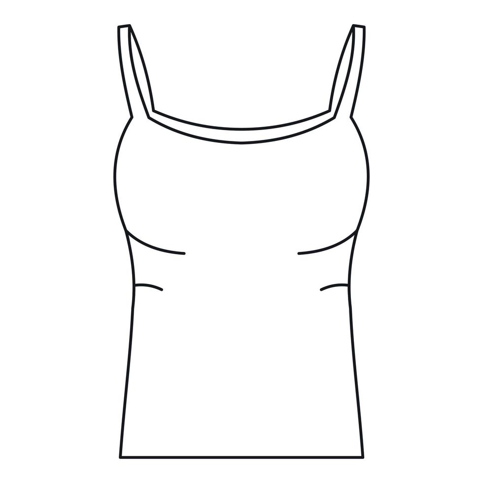 Tank top icon, outline style vector